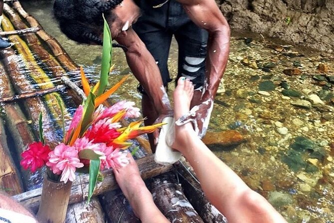 Bamboo Rafting, Limestone Foot Massage, Parasailing Private Tour - Parasailing Above Seven Mile Beach