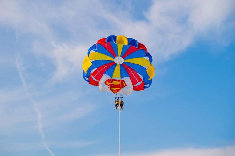 Barcelona: Parasailing magic flight and views above the sea - The safety briefing and smooth launch