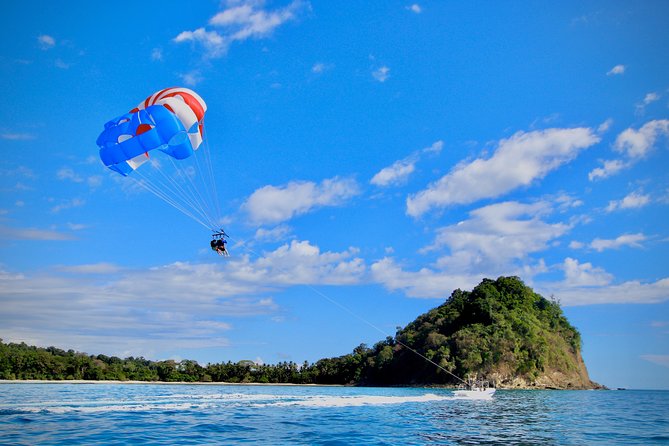 Boat Parasailing with Aguas Azules - The view toward Manuel Antonio National Park