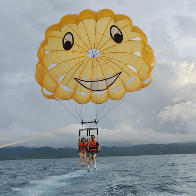 Boracay: Island Hopping with Lunch and Parasailing - Parasailing above Boracay’s coastline