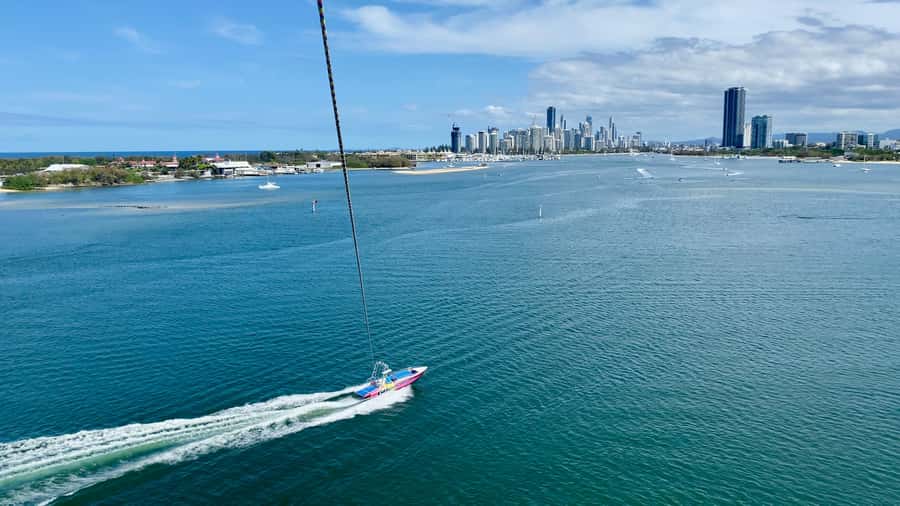 Gold Coast: Parasailing in Surfers Paradise - The boat ride from Main Beach