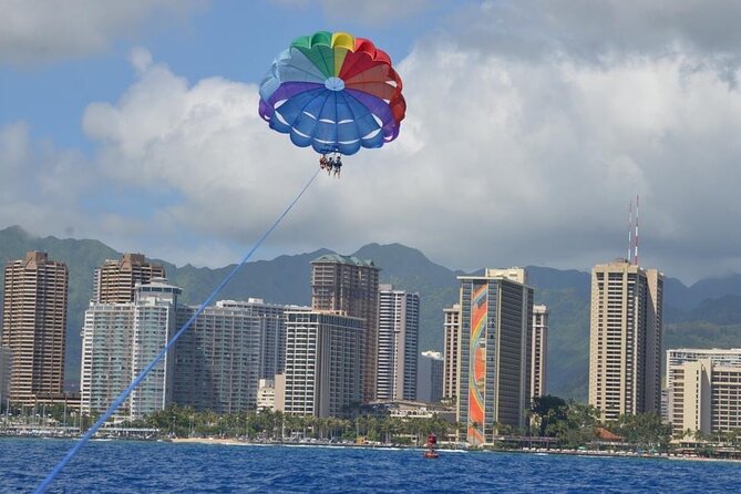 Hawaiian Parasail Since 1977 from Waikiki Beach - Getting ready for a tandem or triple flight