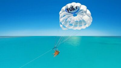 Parasailing Above the Island Paradise