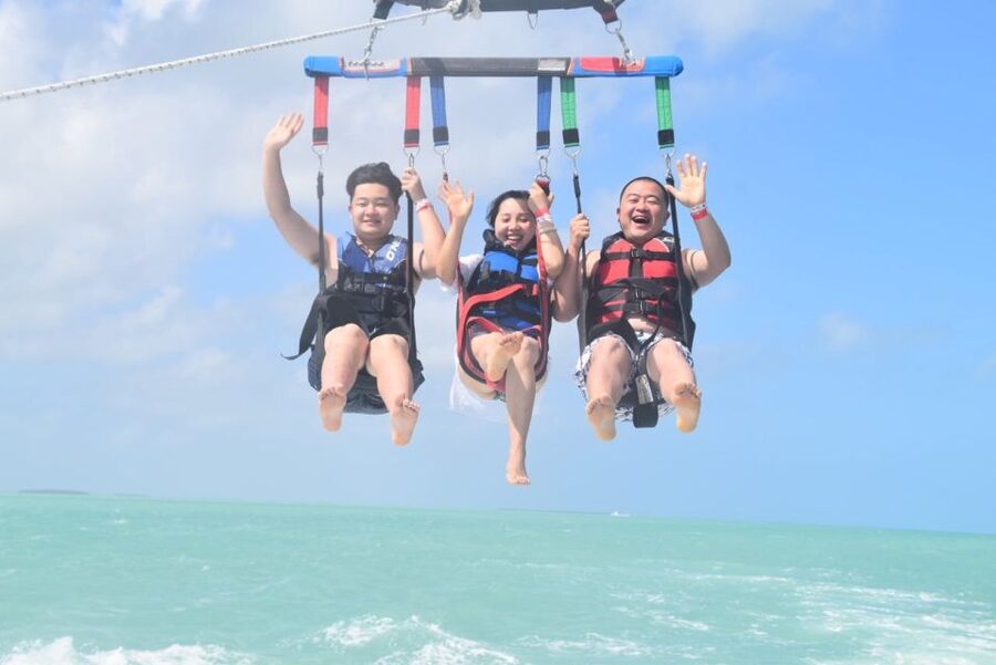 Key West Parasailing at Smathers Beach - The Refreshing Water Dip