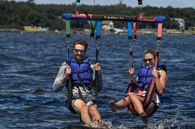 Nags Head Parasail High Flight - Nags Head, Manteo, and Jockey’s Ridge from above