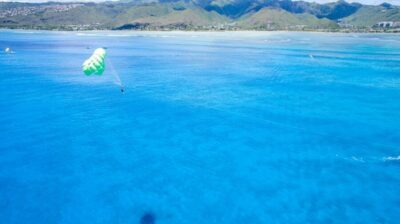 Parasail on Maunalua Bay with Diamond Head Views