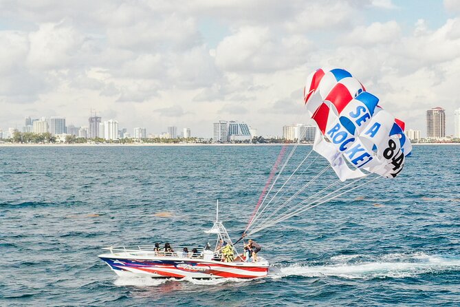 Ocean Parasailing Adventure In Fort Lauderdale, FL - Single, tandem, and triple flights