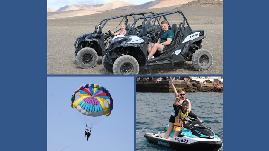 PACK TRIO Buggy, Jet Ski, and Parasailing Adventure - Two hours across Lanzarote by buggy