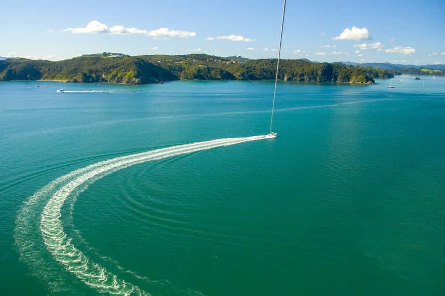 Paihia: Bay of Islands Parasailing Flight - From Paihia Wharf to the open bay