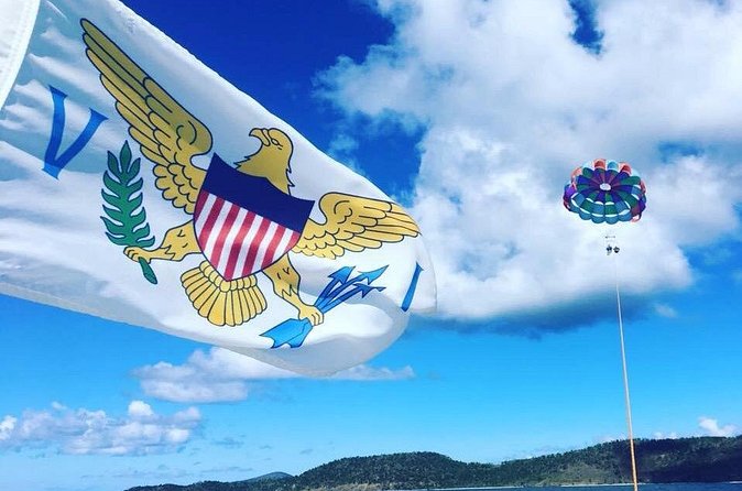 Parasail Experience in St Thomas - The optional water dip at the end