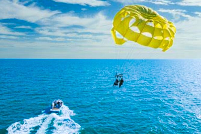 Parasailing above Turquoise Ocean Waters in Montego Bay - Private pickup makes the short trip easier