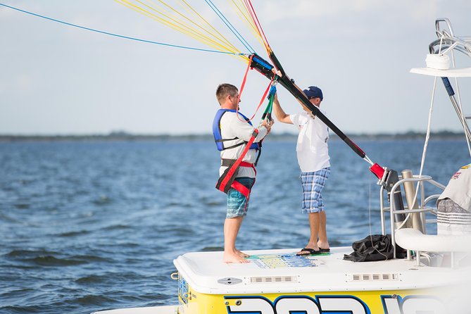 Parasailing Experience Over the Punta Cana Coast - The two-boat route to the parasailing platform