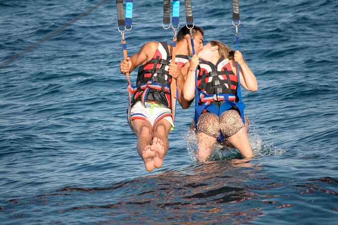 Parasailing from Albufeira Marina by Boat - What the Algarve looks like from the parachute