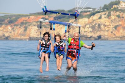 Parasailing from Albufeira Marina by Boat
