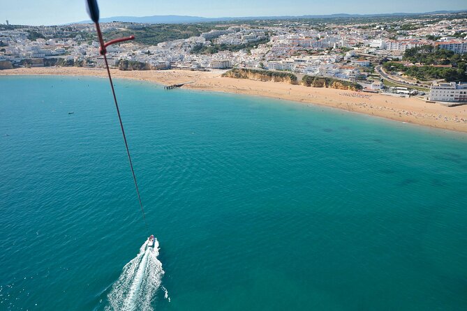 Parasailing from Albufeira Marina by Boat - Weather can change your plans
