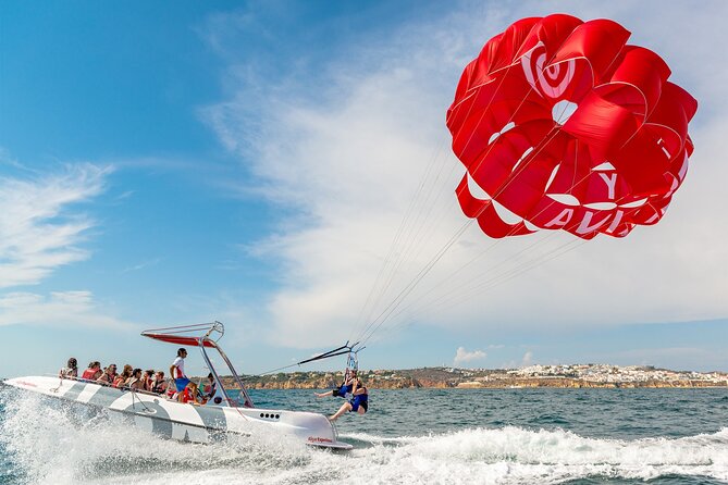 Parasailing from Albufeira Marina by Boat - Is 10 minutes of flight enough?