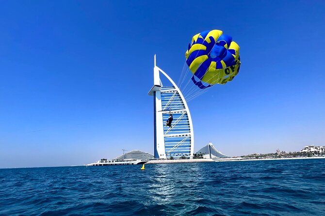 Parasailing in Dubai - Burj Al Arab View - Photos, video, and the value of the $90 price