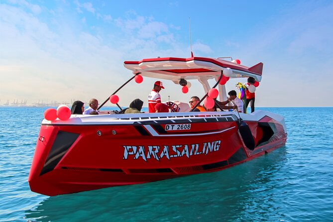 Parasailing in Dubai with Palm Jumeirah and JBR Beach views - The 15-minute ride to JBR Beach