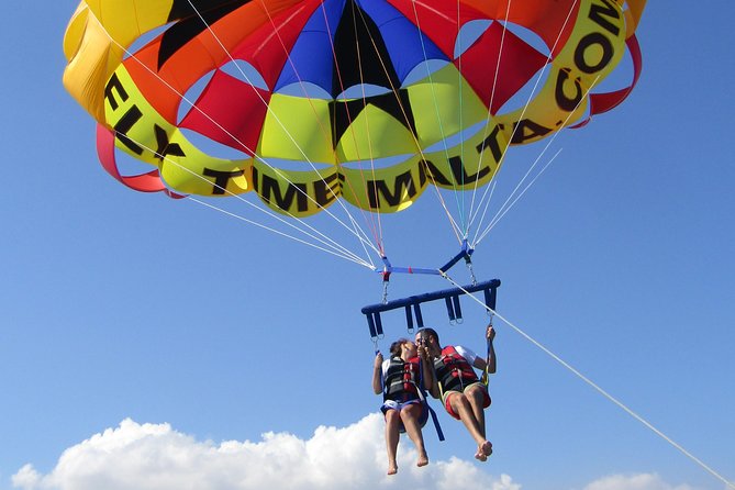 Parasailing Malta - The climb into the sky