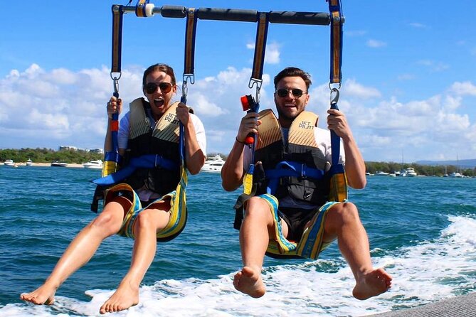 Parasailing on the Gold Coast, Fly solo, Tandem or Triple - What the $68.14 price gives you