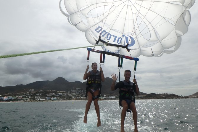 Parasailing Orient Bay Beach Sint Maarten - Arriving at Bikini Beach on Orient Bay