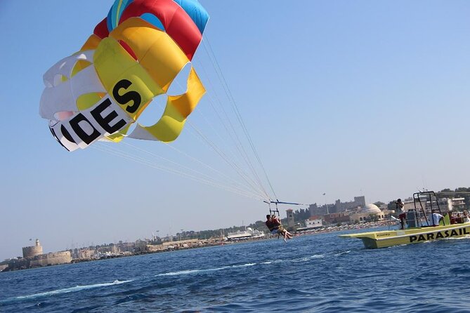 Private Parasailing at Rhodes Elli Beach - What you see during the 10-minute flight