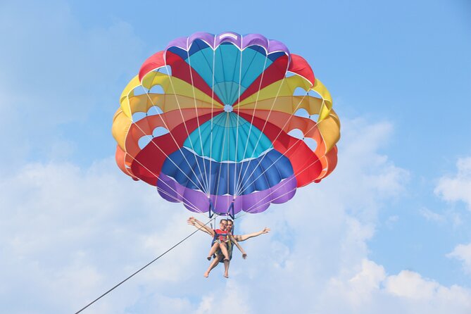 Private Parasailing at Rhodes Elli Beach - Landing back at the boat