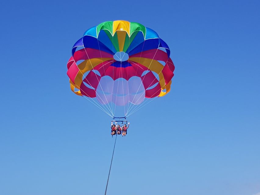 Puerto Rico de Gran Canaria : Parasailing - Finding the yellow flag at Puerto Rico pier