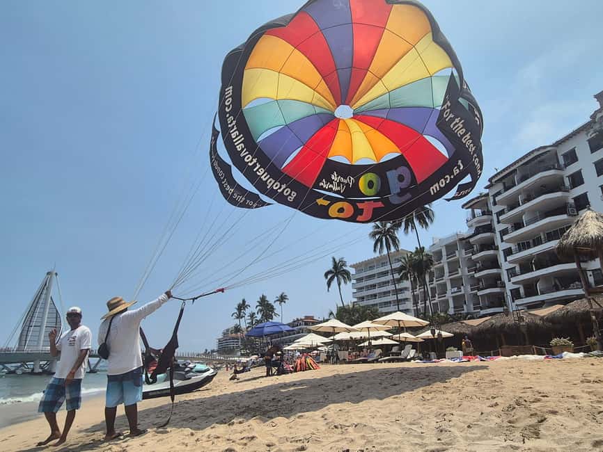 Puerto Vallarta: Private Parasailing Experience - Taking Off From The Beach
