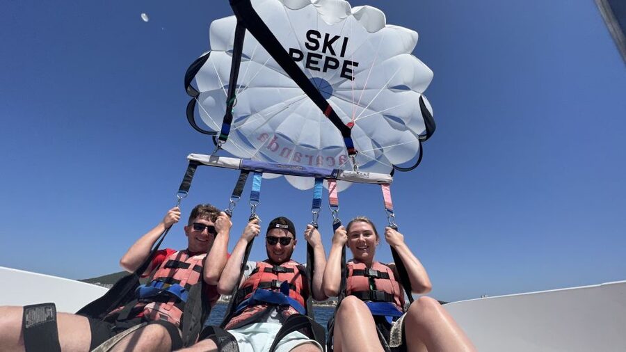 Santa Eulària des Riu: Parasailing Boat Cruise with Drinks - The parasail flight: calm rather than extreme
