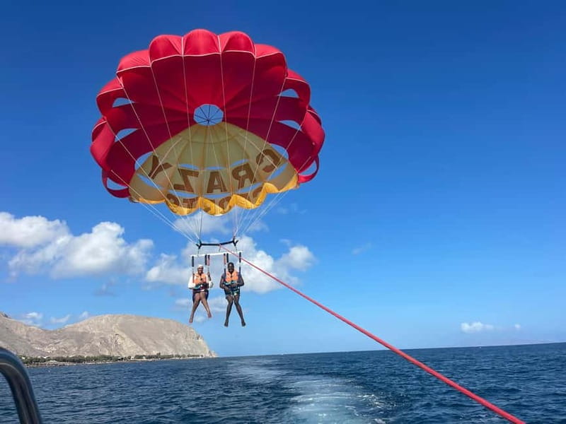 Santorini: Parasailing ExperiencePerissa,Perivolos,St.George - A short flight with a big Santorini view