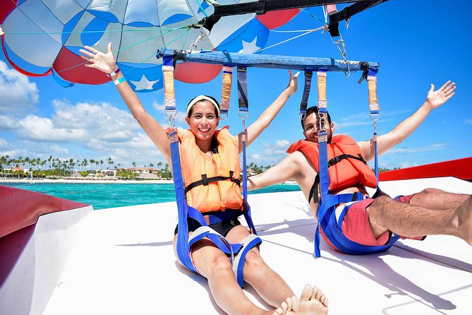 Snorkeling Catamaran Tour & Parasailing - A natural pool party with music and fruit