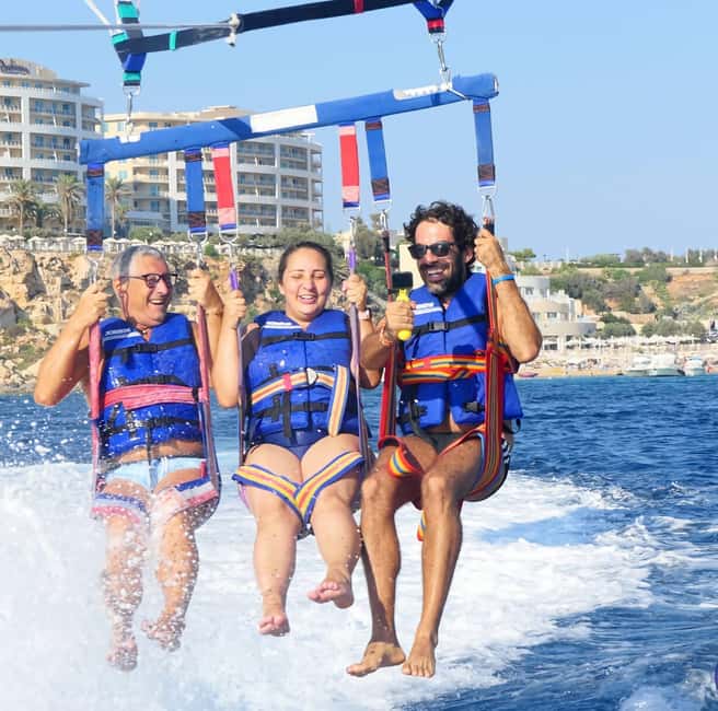 St. Julian's: Parasailing Flight with Photos and Videos - The view from 550 feet over Malta