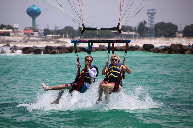 Sun Dogs Parasailing Tour in Destin Florida - Harnesses, safety instructions, and takeoff
