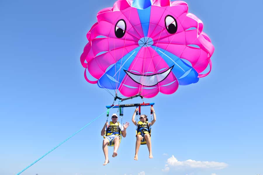 Surfers Paradise: Parasailing and Jet Ski Tour Package - Parasailing above the Gold Coast