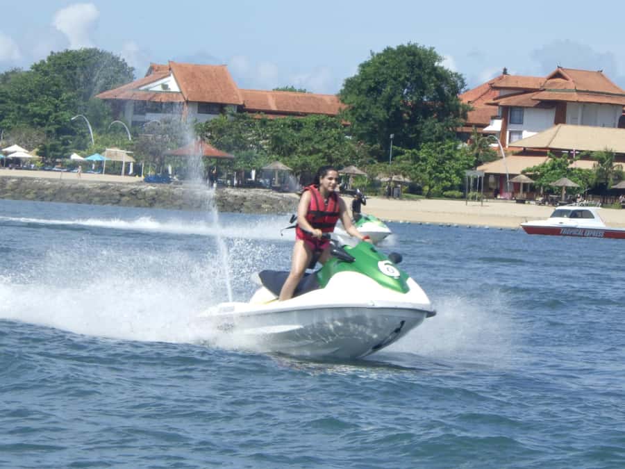 Triple Package Self Drive Jet Ski, Banana & Parasailing - Banana boat or donut boat around Nusa Dua