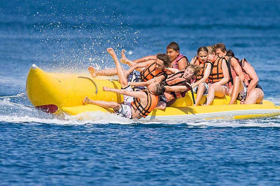 Watersport Bali: Banana Boat, Parasailing, JetSki + Spa Bali - Banana Boat: Group Fun, Not a Quiet Cruise